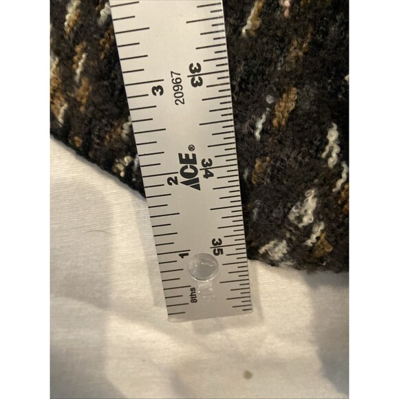 Apt 9 Women's Sweater Knit Shawl Coat Wrap One Size Black Brown White Fur Collar - Picture 4 of 4